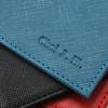 Matt Simple Cowhide Card Wallet Lemon