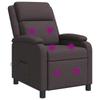 Massage Recliner Dark Brown Fabric