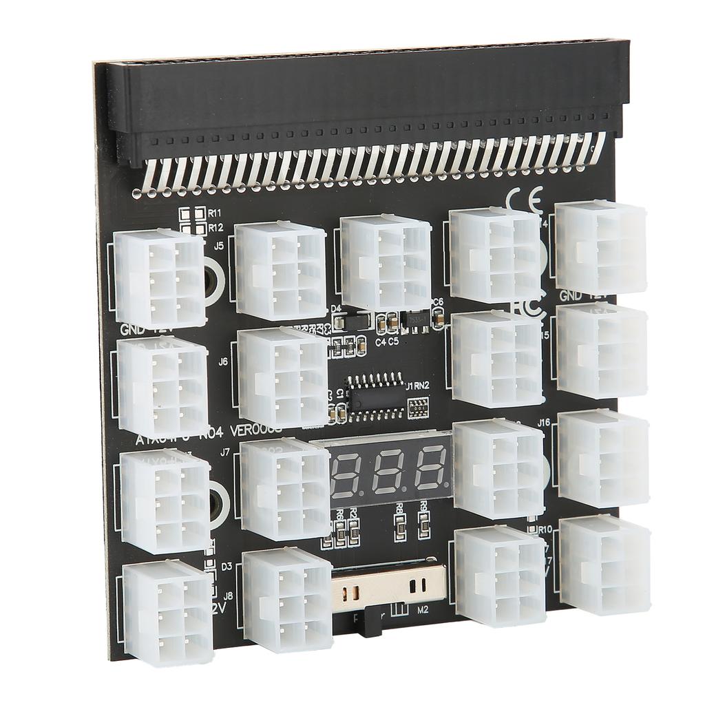 Power Supply Board Adapter 17 Position Distribution Converter Breakout PCB Module 12VBlack