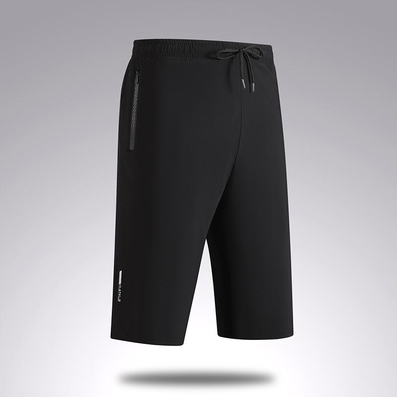 Pantaloni Casual Estivi in Seta di Ghiaccio Elastici Asciugatura Rapida Pantaloni a Sette Quarti Pantaloncini da Uomo