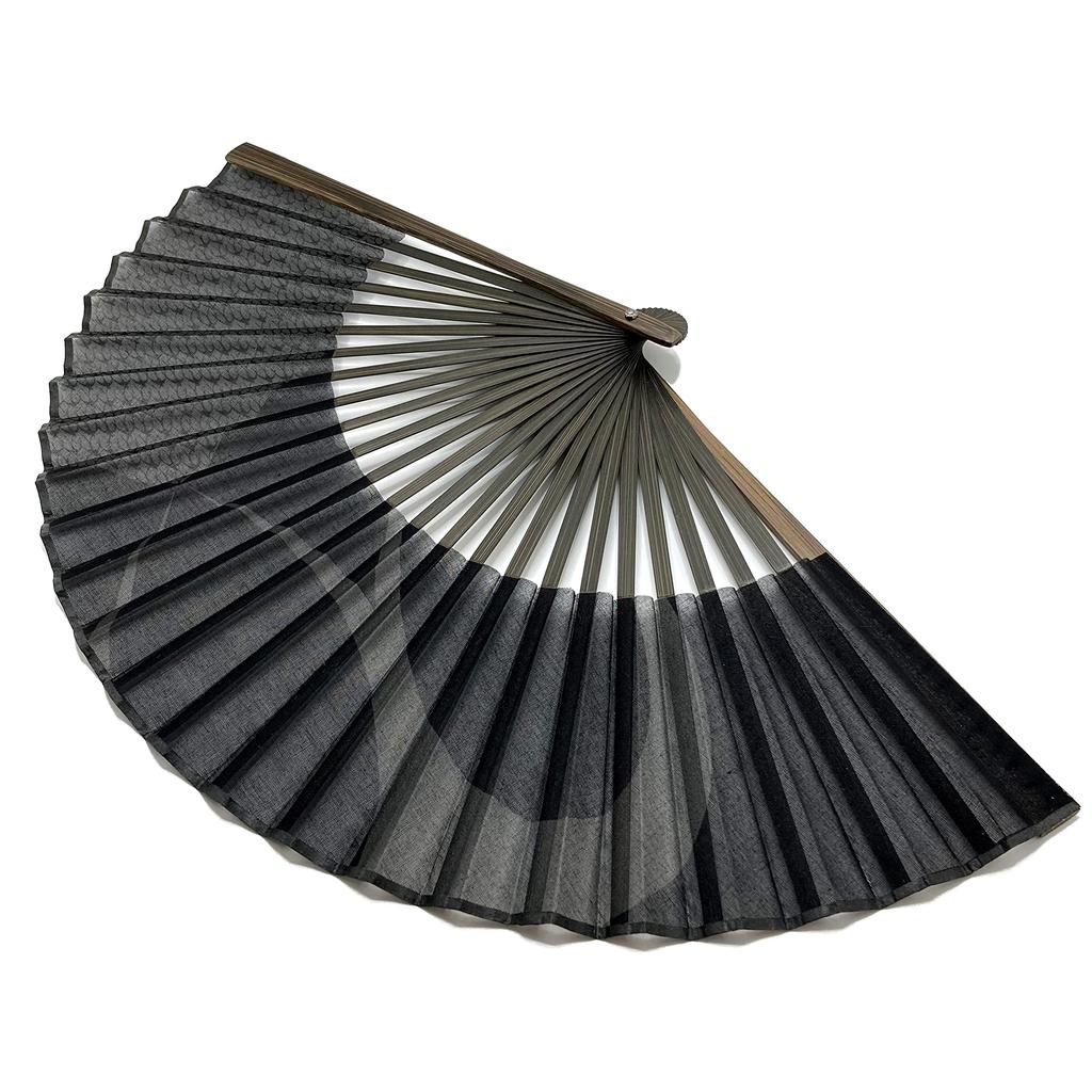 folding fan set with folding fan bag and folding fan case for men and cotton folding fan set [Hana Kanzashi] Men's gentlemen, swallow, [Swallow,