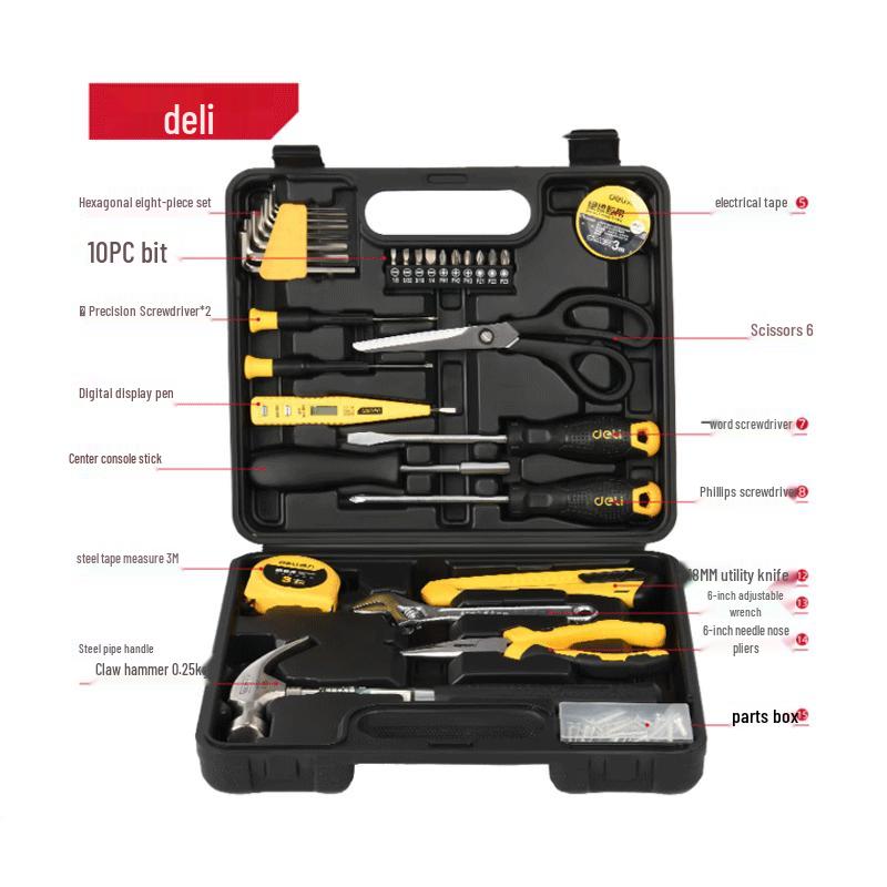 Deli 32-Piece Home Hardware Tool Kit