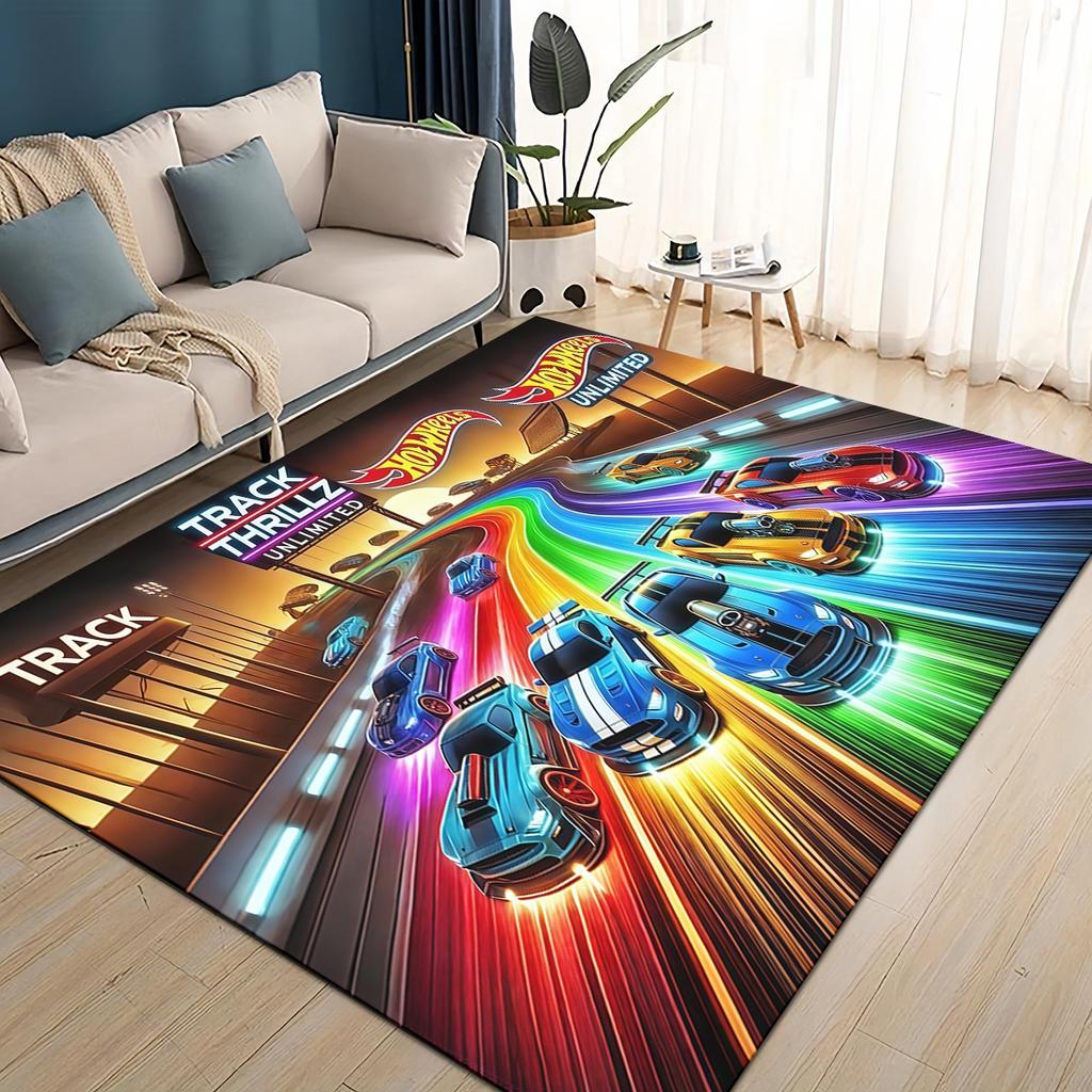 Hot Wheels 27 Style New Racing Car Cartoon Carpet Rug for Living Room Bedroom Home Sofa Decoration,Kids Play Non-slip Floor Mat