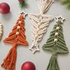 Christmas Decorations Bohemian Style Christmas Tree Pendant Hand-Woven Tapestry Pendant Decorations Christmas Tree Pentagram