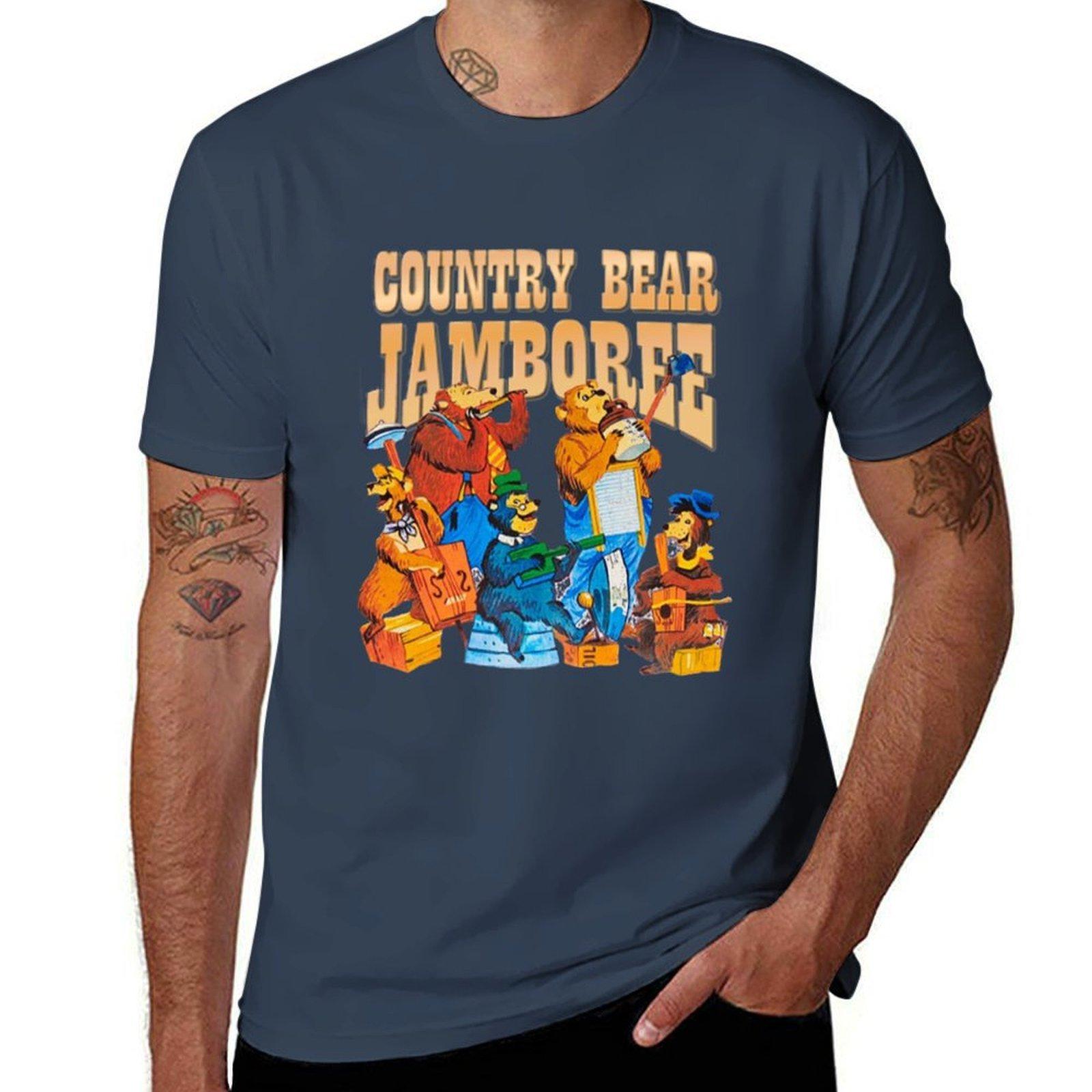 Country Bear Jamboree Vintage Retro Tshirt Basic Simple Casual Short Sleeve Tee S