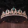 DIEZI 9 Colors Luxury Princess Girls Opal Crystal Bridal Wedding Tiara Crown Bride Queen Headbands Hair Jewelry Accessories