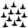 Halloween Witch Hat Pendant 12Pcs Hanging Ornaments, Paper Banner Decorations, Festival Decor for Parties Spooky Party Ceiling Drop Home Window