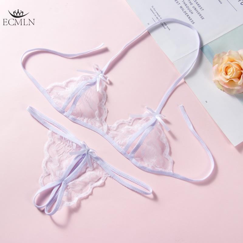 Sexy Lace Transparent Crotch-open Temptation Three-point Female Sexy Underwear Open Crotch Suit Sexy Lingerie Bra+Underwear