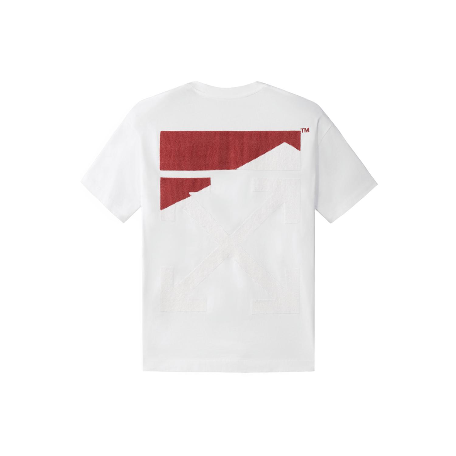 

Off-White Minimalist Color Block Towel Embroidery Fashion Light Luxury Trendy Versatile T-Shirt Unisex Tops OFFTEGOFF061Q