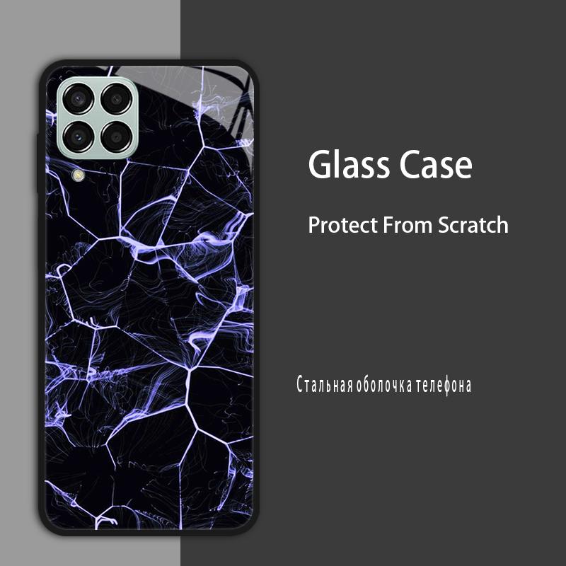 M53 5G Case For Samsung Galaxy M53 Case for Samsung M33 Tmepered Glass Case Fundas For Galaxy M23 A12 M12 A22 5G F23 Phone Cases