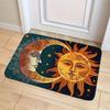 Bohemian Door Welcome Carpet, Sun God Carpet, Flannel Material Non-Slip Soft and Comfortable Easy To Clean Entrance Carpet Mat