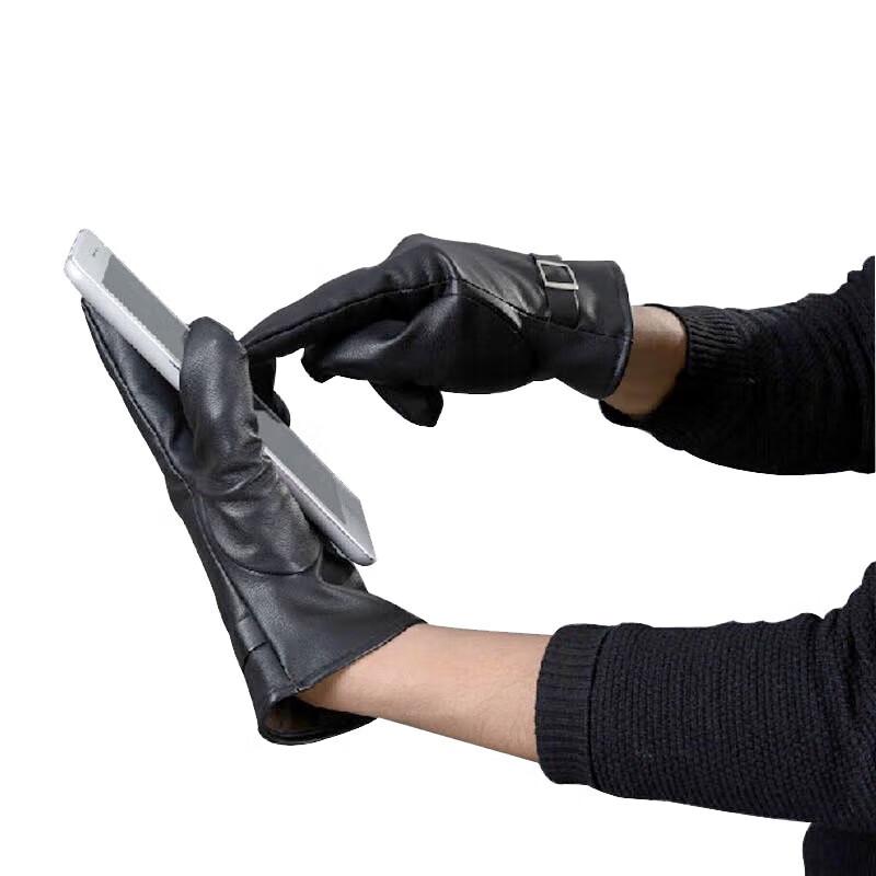 

Adandyish Men s PU Touchscreen Winter Gloves One Size