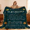 Brother Gift Blanket from Sister, Birthday Present for Home Room Decoration, Soft Flannel Cozy Throw