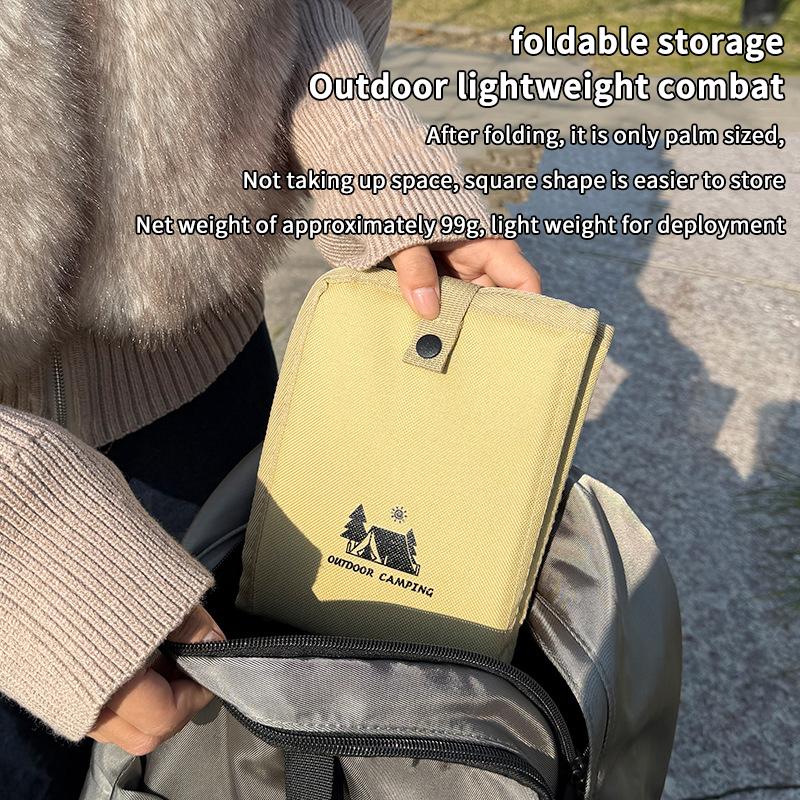 Outdoor Sitting Pad Waterproof Foldable Cushion 600D Oxford Cloth Lightweight Mat for Camping Picnic Beach  Events