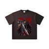 260 GSM Double Yarn 32 Count 100% Cotton Berserk V7 Print Unisex Heavy Cotton T Shirt… More