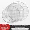 Grelha de Malha para Churrasco Frigideira Para Grelhar, Fritar, Assar Alimentos Aço Inoxidável Rede de Grelha para Churrasco Quadrada/Redonda para Exterior