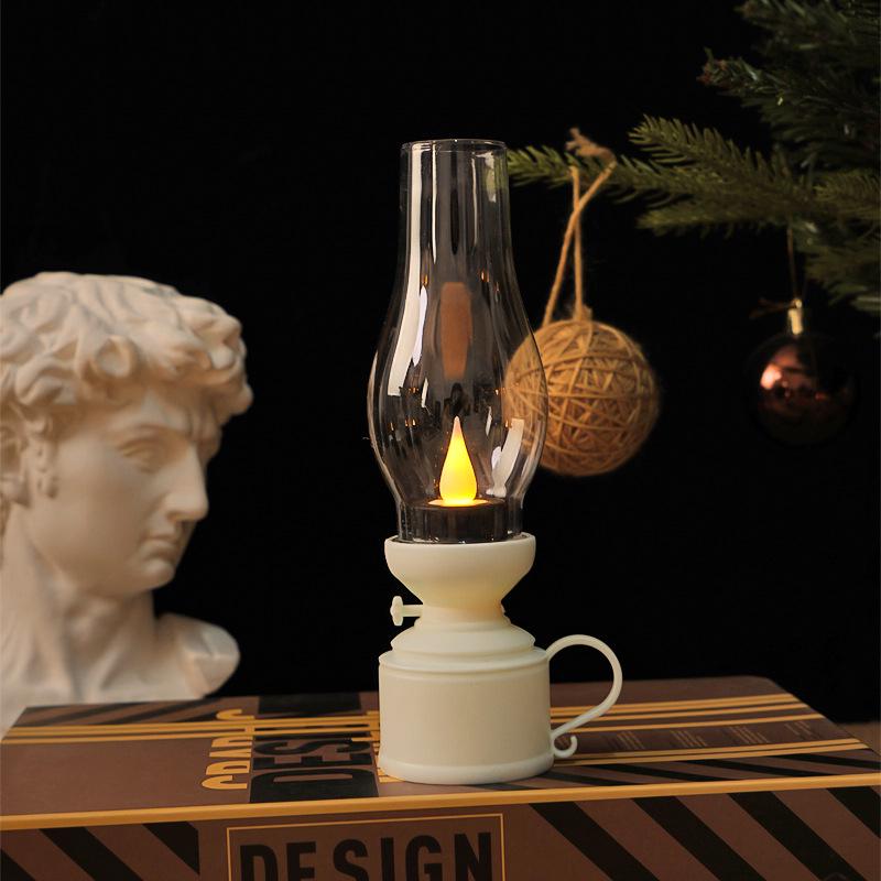 

Креативная светодиодная ретро керосиновая лампа: Ночник в виде свечи и праздничный фонарь