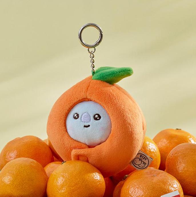 BT21 Baby Orange Party Mini Toy Keyring Set – 6 Characters