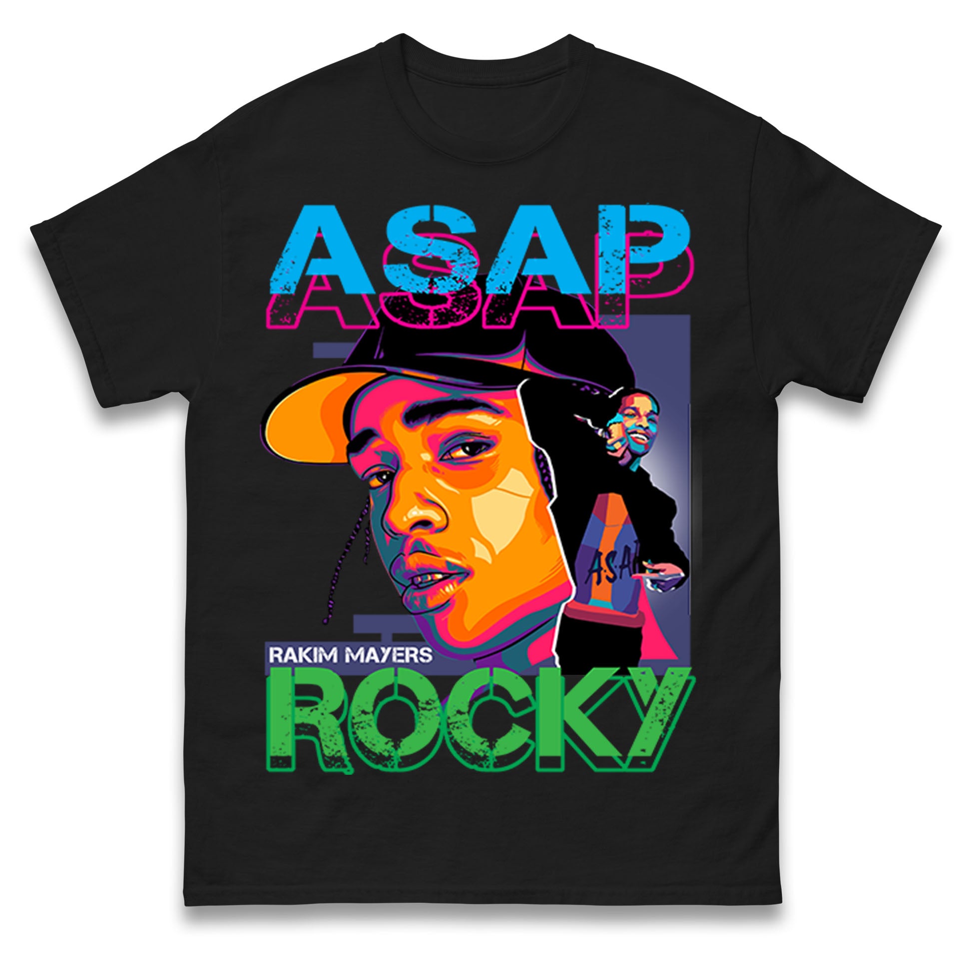 ASAP Rocky Rakim Mayers T Shirt Tshirt Mens Womens Unisex Tops Tees 2XL