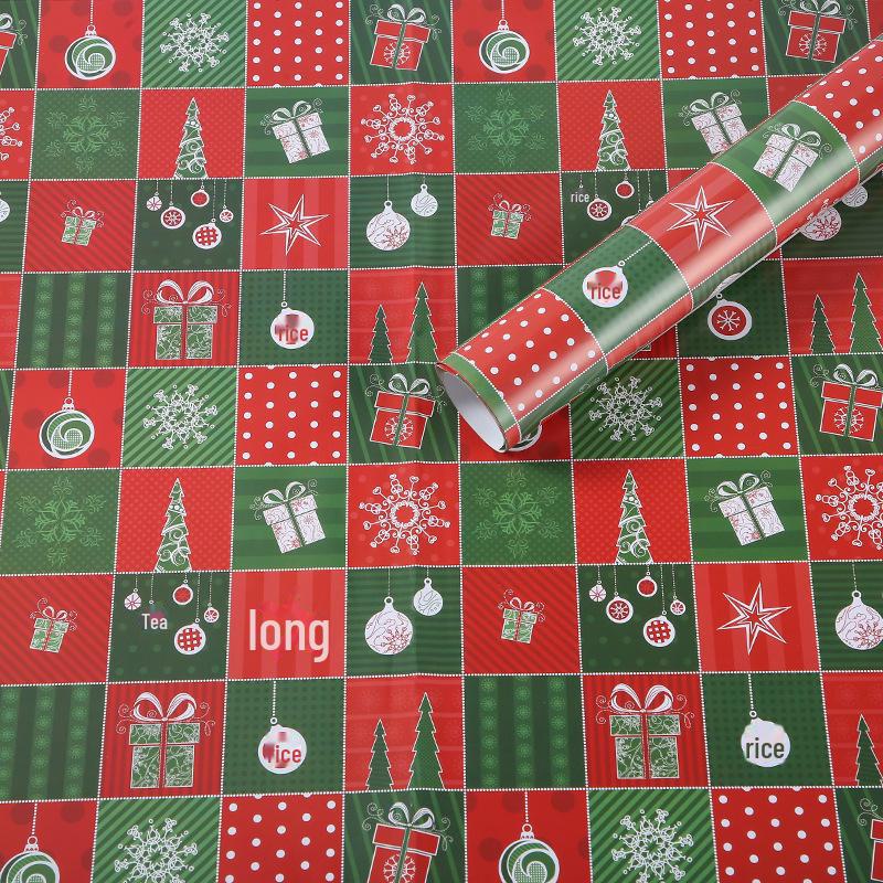 Christmas Tree & Elk Gift Wrap - Thick Coated Paper