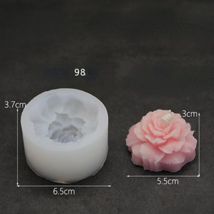 

3 вида гвоздика, роза, цветок, форма для свечи, 3D цветок, силиконовая форма, ручная работа, сделай сам, цветочная форма для мыла B