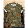 Summer Round Neck 3D Halloween Themed Pattern Print Top Fashionable Casual Short Sleeved Women's T-shirts