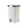 Large Capacity Foot Pedal Kitchen Trash Can with Lid and Wheels