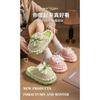 Women Bowknot Fuzzy Plush Thick Sole Warm Indoor Home House Slippers