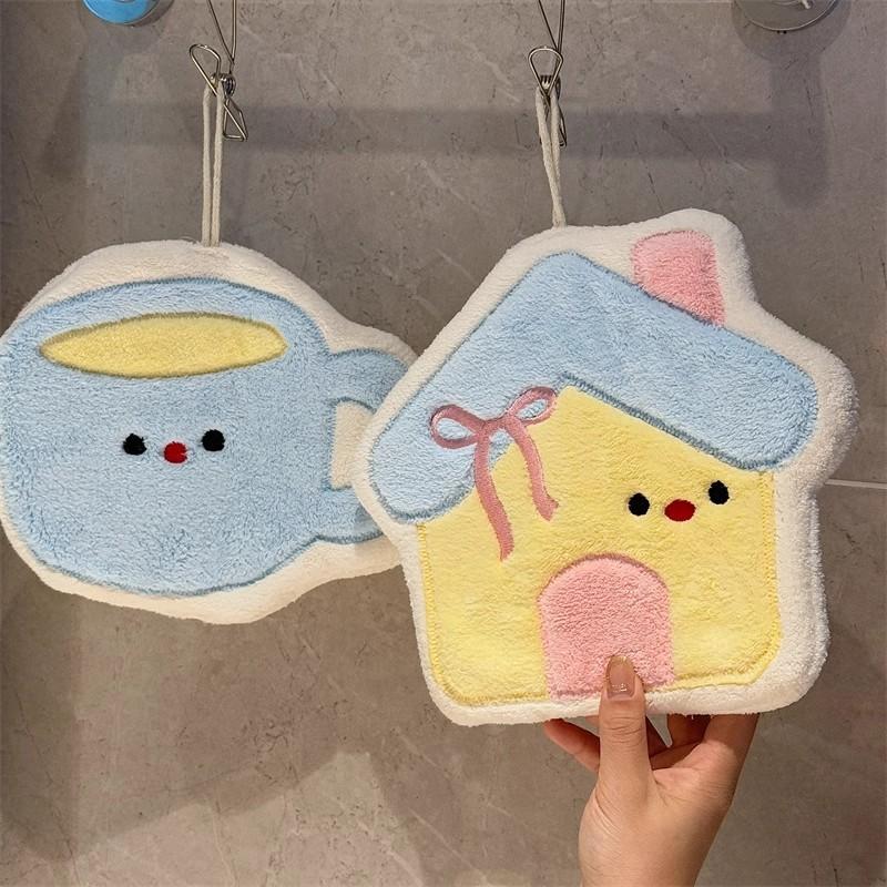 Cartoon Hand Towel Cute Kitchen Towels Bathroom Hand Towel Kitchen Cleanning Cloth Handkerchief Bath Serviettes Hand Cloths