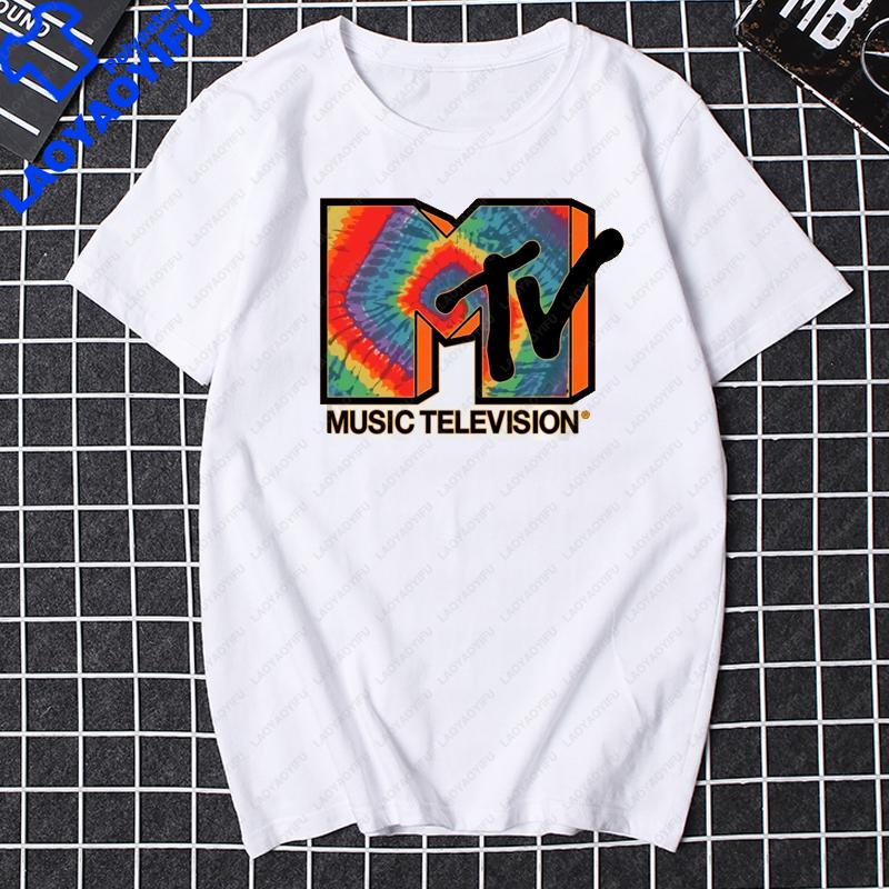 Men Clothing Retro T Shirt Vintage Rock Hip Hop Tv T Shirt Summer Unisex Casual Tshirt Mtv Music Television Graphic Tshirts Tees
