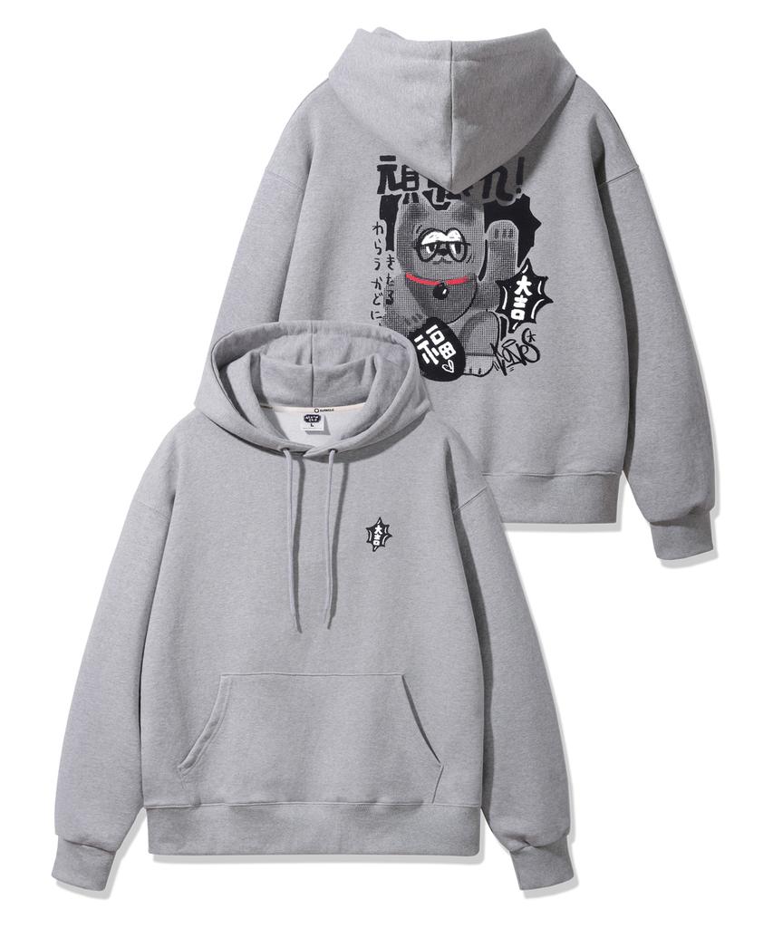 Ganbare Cat Oversized Hoodie Avh327 (3 Colors)