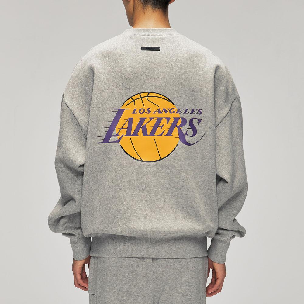 Fear of God Essentials x NBA Lakers Sports Fit Crewneck 'Concrete
