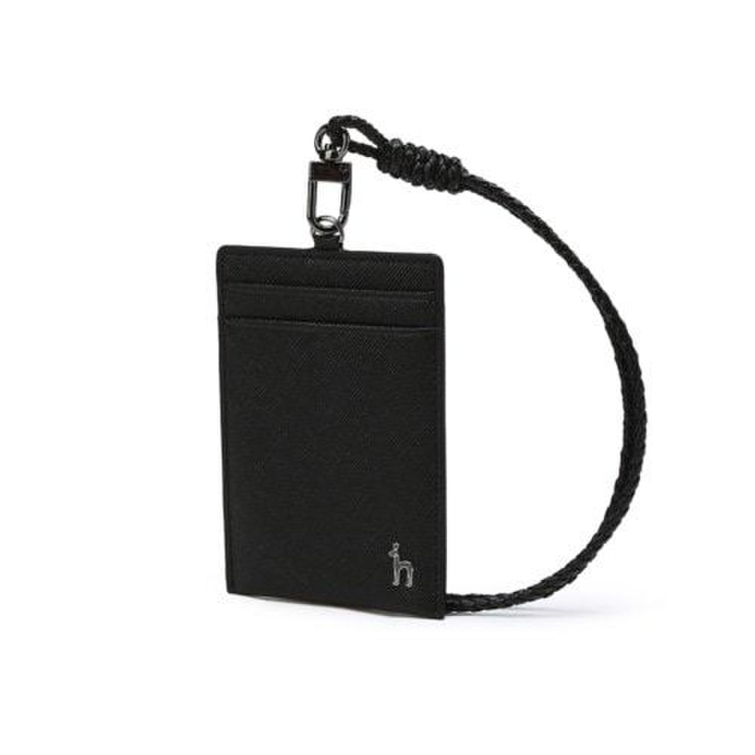 [HAZZYS] Черный однотонный держатель для карт на шнурке Hazzys HJHO6E605BK