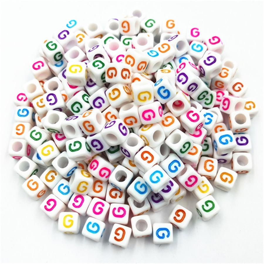 Acrylic Beads 100 Pcs/lot Letter Bead Jewelry Finding For DIY Necklace Bracelet Fashion Wholesale New 6mm High-quality
