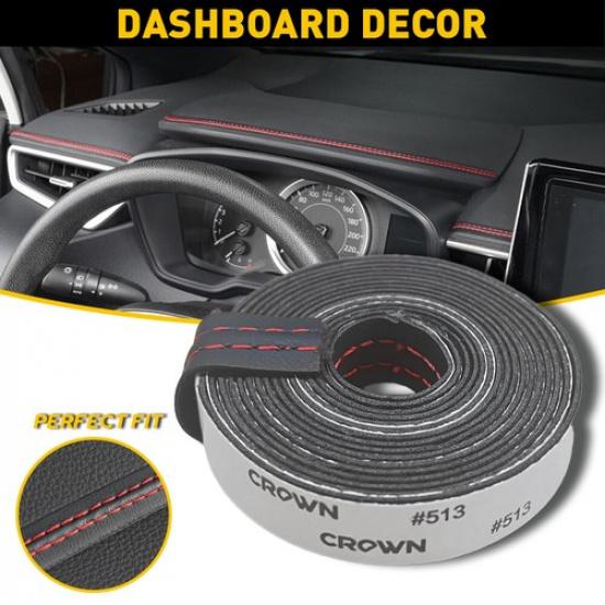 2M PU Leather Car Dashboard Decor Sticker Line Strip Trim Moulding Accessories