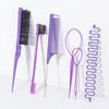 6pcs/set Styling Comb Set,tear Comb,mouse Tail Comb,hair Edge Comb,1 Centipede,2 French Hair clippers,Special for Real Hair Wigs