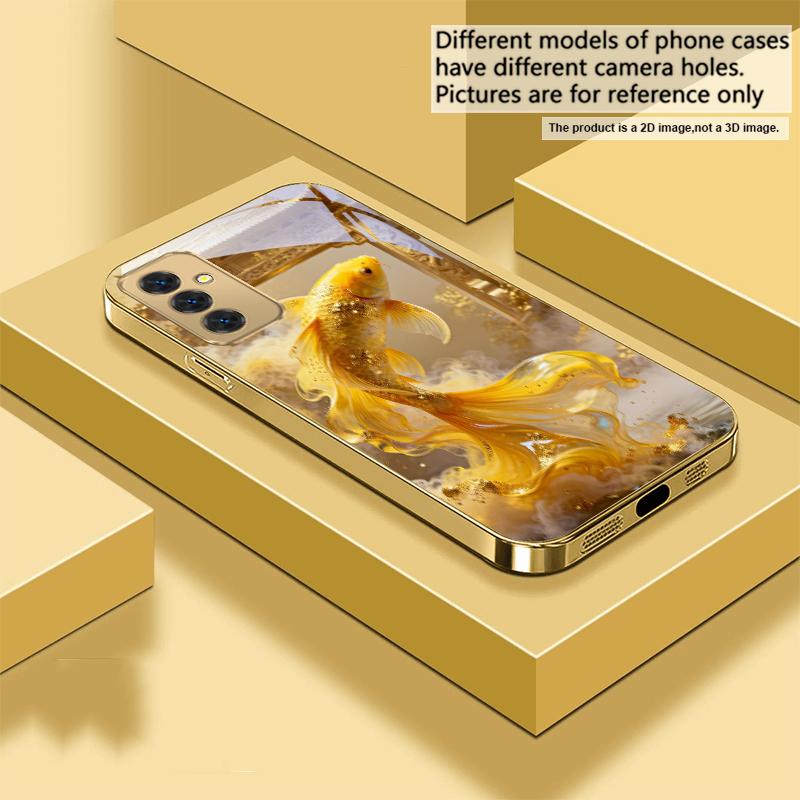 

Гармонійна золота короп Для Samsung A 31 32 A33 A34 35 14 A15 13 16 25 26 50 52 53 54 55 56 70 71 72 73 Золотий скляний чохол для телефону Galaxy A73 5G