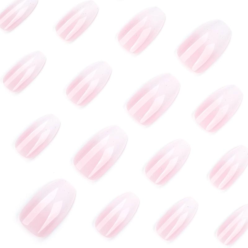 Unghii Presate Omber Scurte Pătrate Unghii False Vârf Francez Lucios Adezivi Stick pe Unghii Unghii Artificiale Cadouri