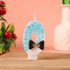 Number Shape Birthday Candle with Decorative Bow Tie Design for Cake Decoration Children Baking Party Supplies 0 To 9 Digit Candles