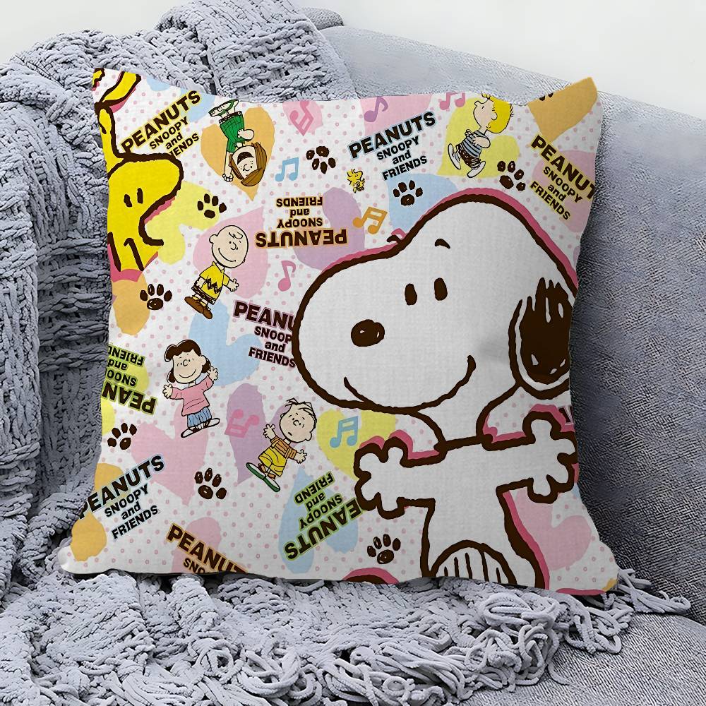 S-Snoopy Cartoon Pillowcase Toon Gift Cushion Cover Bedroom Home Sofa Chair Seat Decor Pillow Case
