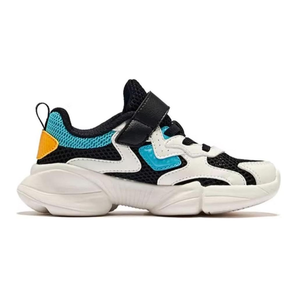 Hongxing Erke Comfortable Versatile Non-Slip Shock-Absorbing Breathable Low-Top Running Shoes Kids sneakers White Black Blue 65124202053-001