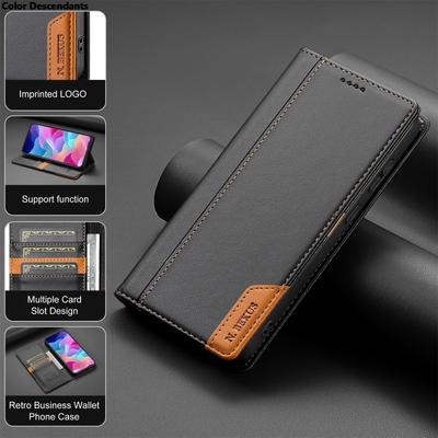 Business Flip kožené pouzdro pro Samsung Galaxy A16 A36 A56 A26 A07 A17 A55 A35 A15 A54 A53 A33 A34 A14 A13 Magnetický kryt s peněženkou