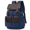 Vintage Canvas Backpack Men Large Capacity Drawstring Rucksack Casual Travel School Backpack Retro Daypack for College Students