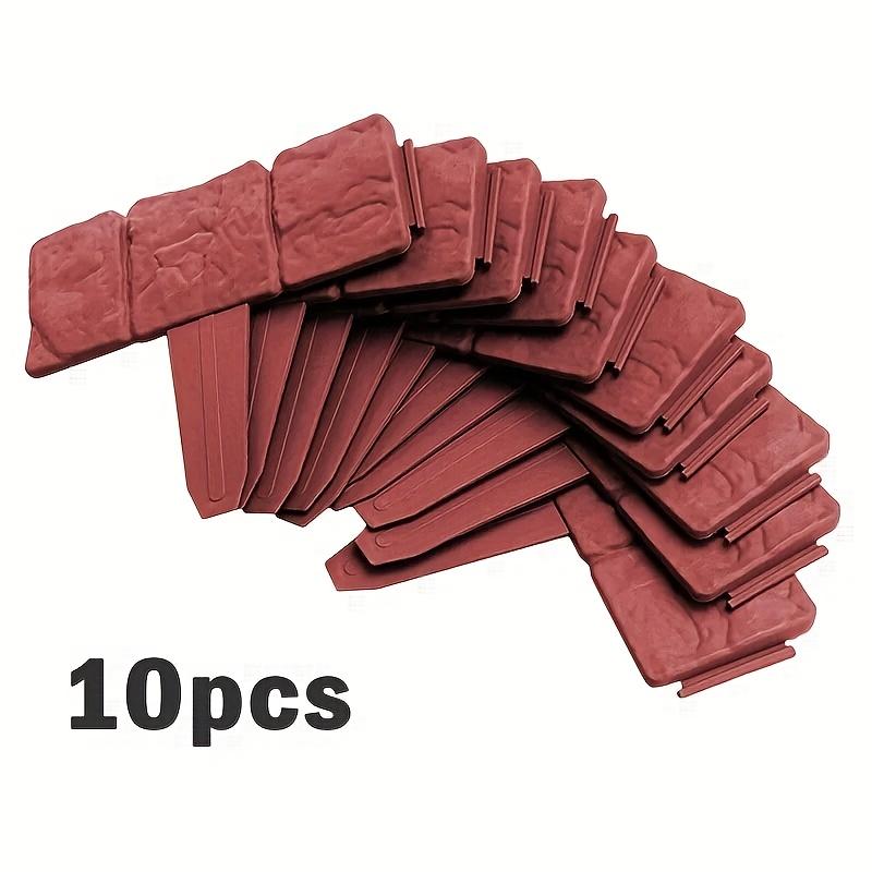 Plastic Garden Edging Border, Imitation Stone Fence Panels, Patio Outdoor Barrier, DIY Garden Landscape Edge Border Spliceable