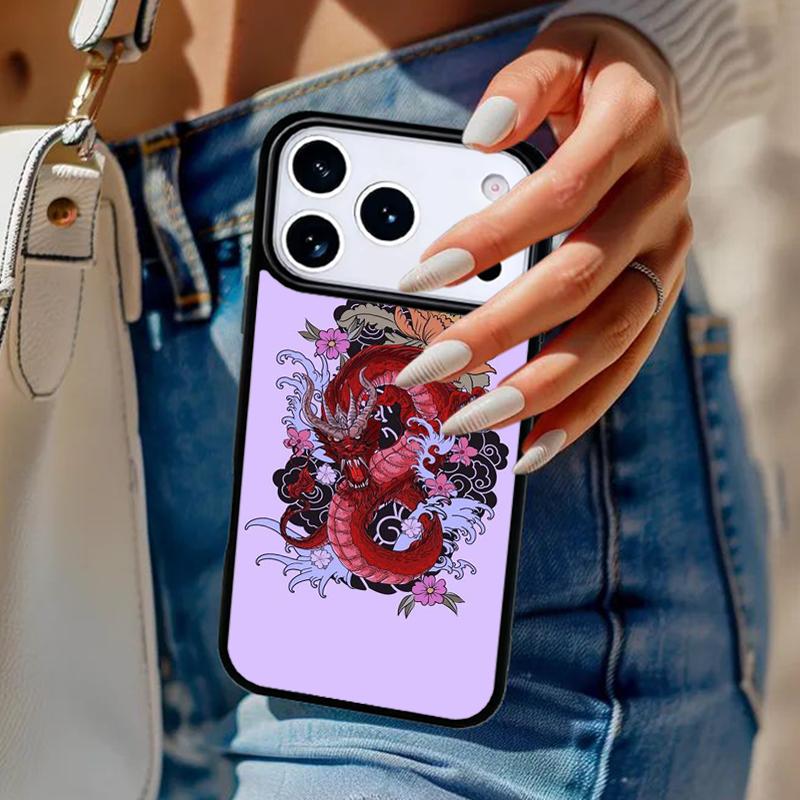 Ancient Japanese Dragon Phone Case For iPhone 17 Air 14 15 13 12 Max Cover For Apple 14 15 16 16e 11 Pro Max Plus Coque