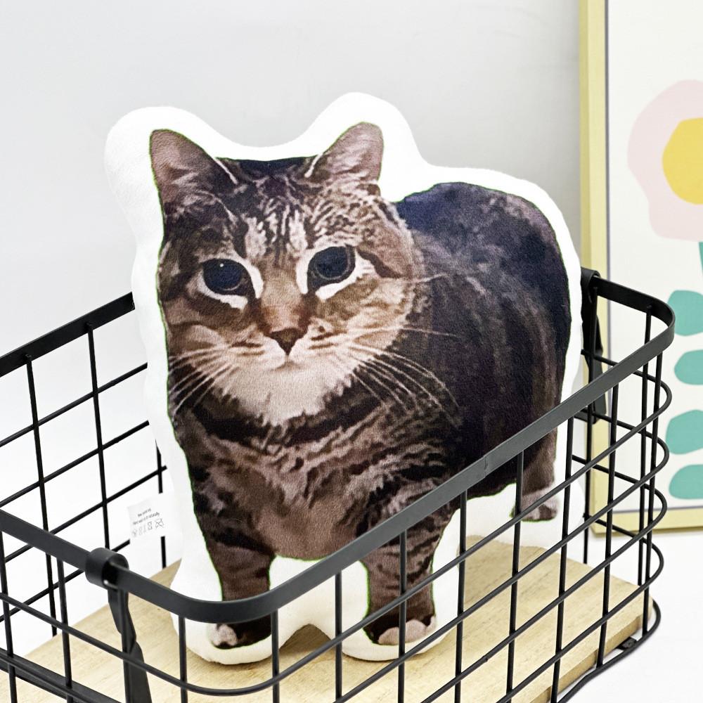 Shaped Cat Fluffy Plush Cushion Long Pile Material For Relaxing Giftgiving And