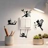 4 Sheets 4 Styles PVC Waterproof Decorative Stickers Self Adhesive Decals for Furniture Decoration Angel & Fairy 240x125mm 1 sheet/style