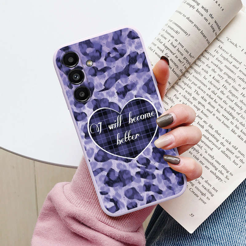 Leopard Case For Samsung Galaxy S25 S24 S23 S22 FE S25+ S24+ S23+ S22+ Plus S 25 Ultra Phone Cover Shockproof Soft TPU Fundas