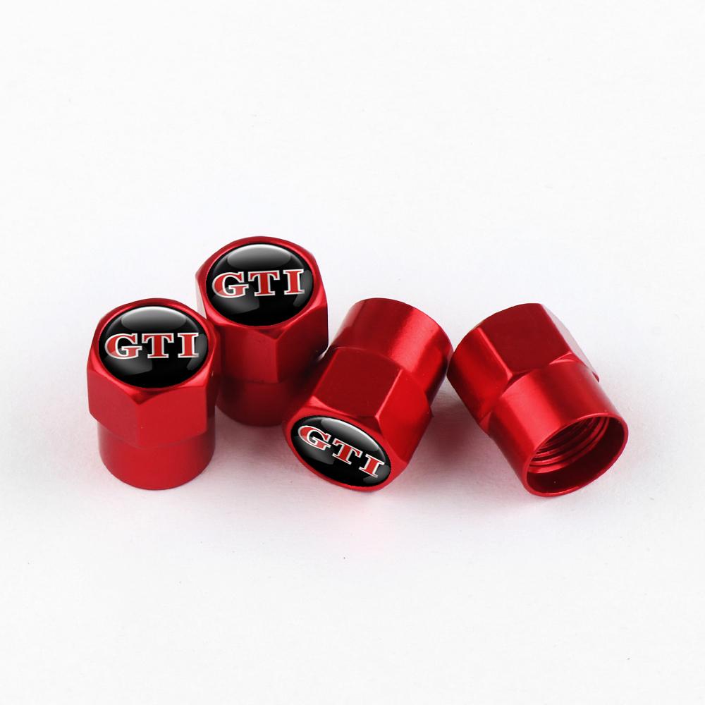 W23Aluminum Tire Valve Caps Dustproof Car Tyre Wheel Stem Air Valve Cover For R Volkswagen VW Tiguan Touran CC T-ROC Golf Polo GTI