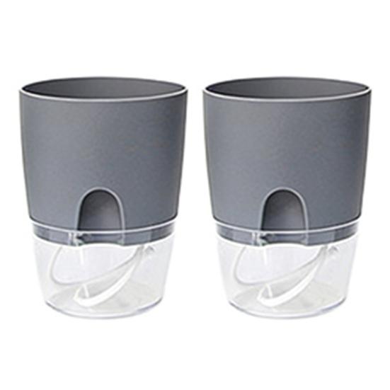 Blumentopf mit Drainagelöchern Wassereinfüllöffnung Automatischer Selbstbewässerung Hydroponischer Blumentopf Transparenter Sockel Hydroponischer Pflanztopf